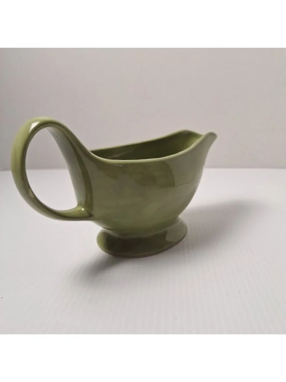 POTTERY BARN GRAVY/SAUCE BOWL SAGE GREEN SAUSALITO DINNERWARE PATTERN 9